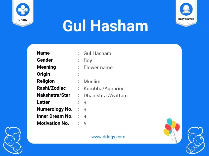 Gul Hasham Name Meaning